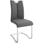 Hellgraue Moderne MCA furniture Schwingstühle aus Leder Breite 0-50cm, Höhe 100-150cm, Tiefe 50-100cm 