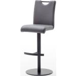 Graue MCA furniture Alesi Barhocker & Barstühle aus Leder 