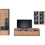 Anthrazitfarbene MCA furniture Bari Wohnzimmermöbel geölt aus Massivholz Breite 50-100cm, Höhe 200-250cm, Tiefe 0-50cm 