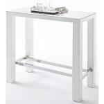 Weiße Moderne MCA furniture Jam Glasbartische lackiert aus Glas Breite 100-150cm, Höhe 100-150cm, Tiefe 50-100cm 