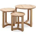 Braune MCA furniture Beistelltisch Sets aus Holz 3-teilig 