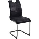 Reduzierte Schwarze Retro MCA furniture Schwingstühle aus Textil Breite 0-50cm, Höhe 50-100cm, Tiefe 50-100cm 