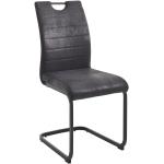 Anthrazitfarbene MCA furniture Schwingstühle matt aus Polyester Breite 0-50cm, Höhe 50-100cm, Tiefe 50-100cm 