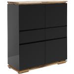 Reduzierte Schwarze Moderne MCA furniture Hochkommoden & Säulenkommoden  lackiert aus Eiche Breite 100-150cm, Höhe 100-150cm, Tiefe 0-50cm 