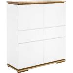 Reduzierte Weiße Moderne MCA furniture Hochkommoden & Säulenkommoden  matt aus Eiche Breite 100-150cm, Höhe 100-150cm, Tiefe 0-50cm 