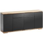 Reduzierte Schwarze Moderne MCA furniture Sideboards Hochglanz lackiert aus Eiche Breite 150-200cm, Höhe 50-100cm, Tiefe 0-50cm 
