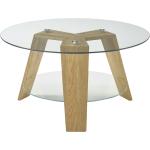 Braune Moderne MCA furniture Runde Massivholz-Couchtische 75 cm geölt aus Massivholz Breite 0-50cm, Höhe 0-50cm, Tiefe 0-50cm 