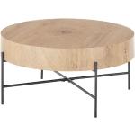 Braune MCA furniture Runde Massivholz-Couchtische aus Massivholz 