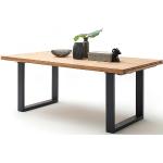 Hellbraune MCA furniture Esstische Holz geölt aus Massivholz ausziehbar Breite 150-200cm, Höhe 50-100cm, Tiefe 50-100cm 