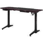 Schwarze MCA furniture Gaming Tische aus Holz höhenverstellbar Breite 100-150cm, Höhe 50-100cm, Tiefe 50-100cm 