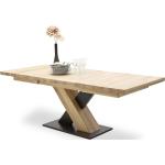 Hellbraune Moderne MCA furniture Rechteckige Esstische Holz Geölte aus Massivholz ausziehbar 