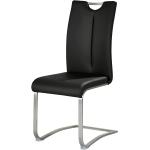 Schwarze MCA furniture Freischwinger Stühle aus Edelstahl Tiefe 0-50cm 