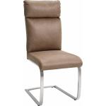 Sandfarbene MCA furniture Rabea Freischwinger Stühle aus Polyester 
