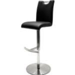 MCA-furniture Barhocker ALESI, Kunstleder, schwarz, höhenverstellbar, mit Lehne