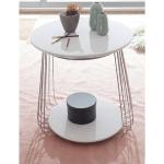 Silberne Moderne MCA furniture Runde Runde Couchtische 50 cm lackiert aus Metall Breite 0-50cm, Höhe 0-50cm, Tiefe 0-50cm 