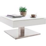 Weiße MCA furniture Glascouchtische matt Breite 0-50cm, Höhe 0-50cm, Tiefe 0-50cm 