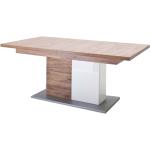 Hellbraune Moderne MCA furniture Hochglanz-Esstische aus Eiche ausziehbar 
