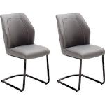 Reduzierte Graue MCA furniture Freischwinger Stühle aus Kunstleder Breite 0-50cm, Höhe 50-100cm, Tiefe 50-100cm 