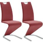 Silberne Moderne MCA furniture Amado Schwingstühle aus Kunstleder Breite 0-50cm, Höhe 100-150cm, Tiefe 50-100cm 