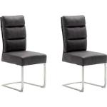 Reduzierte Graue Moderne MCA furniture Freischwinger Stühle aus Edelstahl Breite 0-50cm, Höhe 100-150cm, Tiefe 50-100cm 