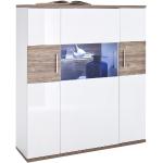 Braune MCA furniture Sideboards Hochglanz aus Holz Breite 100-150cm, Höhe 100-150cm, Tiefe 0-50cm 