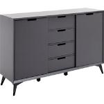 Reduzierte Graue MCA furniture Sideboards matt aus Metall mit Schublade Breite 100-150cm, Höhe 50-100cm, Tiefe 0-50cm 
