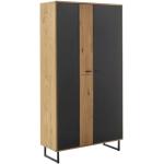 Reduzierte Braune MCA furniture Vitrinen geölt aus Massivholz Breite 100-150cm, Höhe 150-200cm, Tiefe 0-50cm 