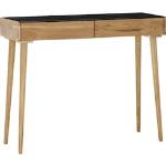 Reduzierte Schwarze MCA furniture Wandtische lackiert aus Massivholz mit Schublade Breite 100-150cm, Höhe 50-100cm, Tiefe 0-50cm 