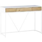 Reduzierte Weiße MCA furniture Konsolentische matt aus Massivholz mit Schublade Breite 100-150cm, Höhe 50-100cm, Tiefe 0-50cm 