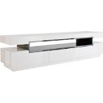 Reduzierte Weiße MCA furniture Lowboards Hochglanz aus MDF mit Schublade Breite 150-200cm, Höhe 50-100cm, Tiefe 0-50cm 