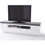 Weiße MCA furniture Atlanta Nachhaltige TV-Lowboards & Fernsehtische lackiert aus MDF mit Schublade Breite 150-200cm 
