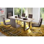 Silberne MCA furniture Baumtische lackiert aus Massivholz Breite 150-200cm, Höhe 50-100cm, Tiefe 50-100cm 