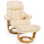 Cremefarbene MCA furniture Relaxsessel mit Hocker gepolstert 