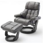 Schwarze MCA furniture Relaxsessel mit Hocker gepolstert 