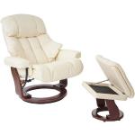 Cremefarbene MCA furniture Relaxsessel Leder aus Leder gepolstert Breite 50-100cm, Höhe 100-150cm, Tiefe 50-100cm 