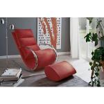 Reduzierte Rote Moderne MCA furniture Relaxsessel mit Hocker aus Stoff Breite 50-100cm, Höhe 100-150cm, Tiefe 100-150cm 