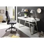 Reduzierte Weiße MCA furniture Schreibtische & Arbeitstische matt aus Edelstahl mit Schublade Breite 100-150cm, Höhe 50-100cm, Tiefe 50-100cm 