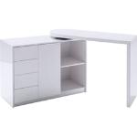 Reduzierte Weiße MCA furniture Schreibtische & Arbeitstische matt mit Schublade Breite 100-150cm, Höhe 50-100cm, Tiefe 0-50cm 