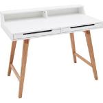Reduzierte Weiße MCA furniture Massivholz Schreibtische matt mit Schublade Breite 100-150cm, Höhe 50-100cm, Tiefe 50-100cm 