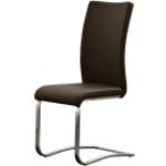 Braune MCA furniture Arco Schwingstühle aus Leder 2-teilig 