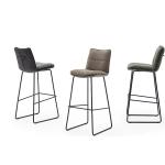 Schwarze MCA furniture Drehhocker matt aus Polyester Breite 0-50cm, Höhe 0-50cm, Tiefe 0-50cm 