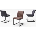 Schwarze Gesteppte MCA furniture Schwingstühle Matte aus PU Breite 0-50cm, Höhe 50-100cm, Tiefe 50-100cm 