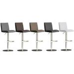 MCA furniture Lopes Barhocker Leder aus Edelstahl Breite 0-50cm, Höhe 50-100cm, Tiefe 50-100cm 