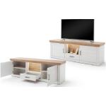 Weiße MCA furniture TV-Lowboards & Fernsehtische aus Eiche Breite 150-200cm, Höhe 50-100cm, Tiefe 0-50cm 