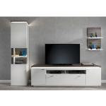 Weiße MCA furniture TV-Lowboards & Fernsehtische matt aus Eiche Breite 0-50cm, Höhe 200-250cm, Tiefe 0-50cm 