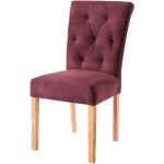 Bordeauxrote Gesteppte MCA furniture Polsterstühle geölt aus Massivholz 