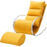 Gelbe MCA furniture Schaukelsessel aus Stoff gepolstert 