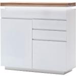 Reduzierte Weiße Moderne MCA furniture Romina Sideboards matt aus Eiche Breite 100-150cm, Höhe 100-150cm, Tiefe 0-50cm 