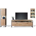 Anthrazitfarbene MCA furniture Wohnzimmermöbel furniert aus Massivholz Breite 0-50cm, Höhe 150-200cm, Tiefe 0-50cm 