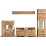 Reduzierte Rustikale MCA furniture Holz-Wohnwände geölt aus Eiche Breite 300-350cm, Höhe 200-250cm, Tiefe 0-50cm 
